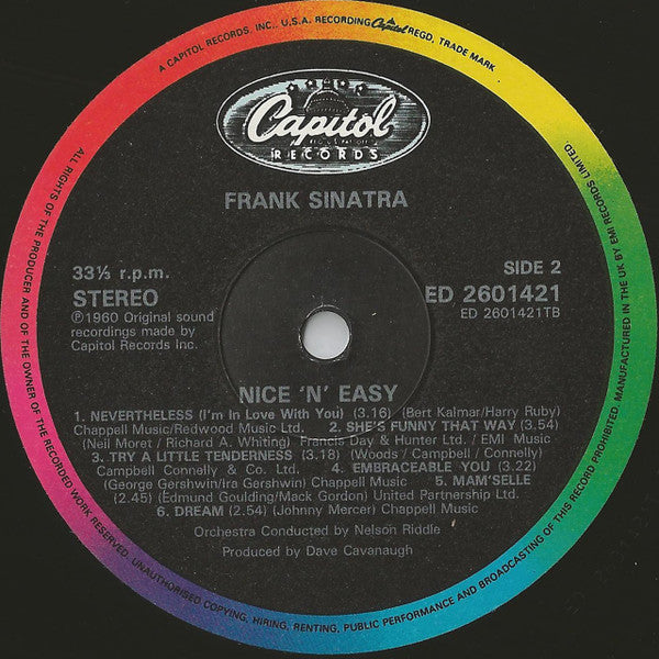 Frank Sinatra ~ Nice 'N' Easy (Vinyl) - Djungel & Jazz