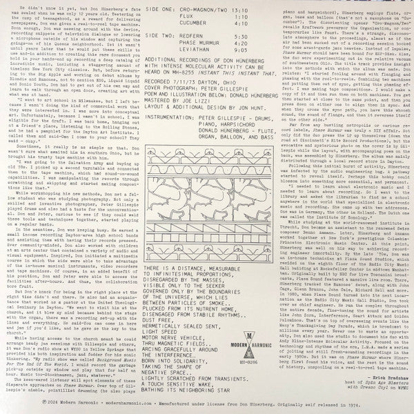 Don Hünerberg, Peter Gillespie ~ Phase Murmur 7-11-73 (Vinyl) - Djungel & Jazz