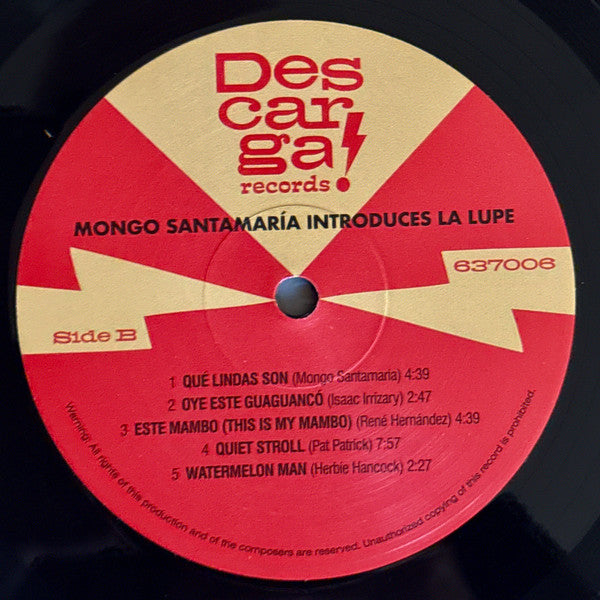 Mongo Santamaria Orchestra & La Lupe ~ Mongo Introduces La Lupe (Vinyl) - Djungel & Jazz