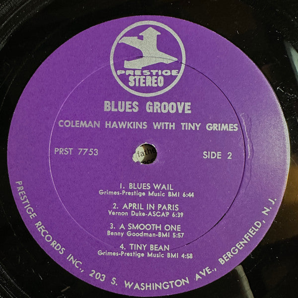 Coleman Hawkins With Tiny Grimes And Ray Bryant ~ Blues Groove (Vinyl) - Djungel & Jazz