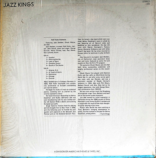 Rolf Kuhn Orchestra Featuring Jack Sheldon, Chuck Wayne, Jim Hall ~ Jazz Kings (Vinyl) - Djungel & Jazz