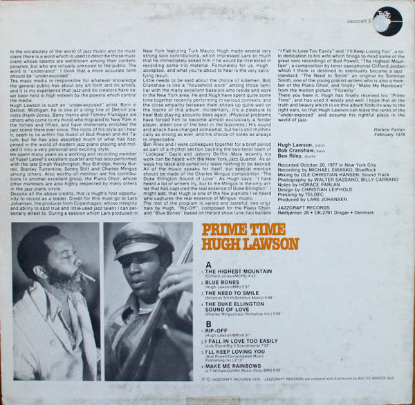Hugh Lawson ~ Prime Time (Vinyl) - Djungel & Jazz