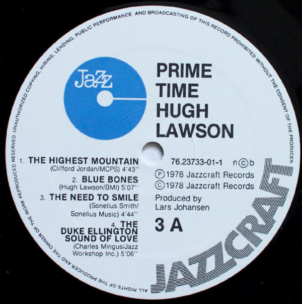 Hugh Lawson ~ Prime Time (Vinyl) - Djungel & Jazz