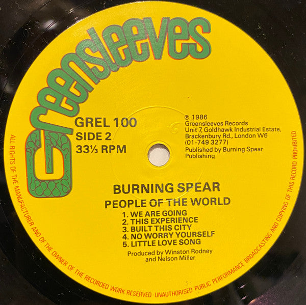 Burning Spear : People Of The World (LP, Album)