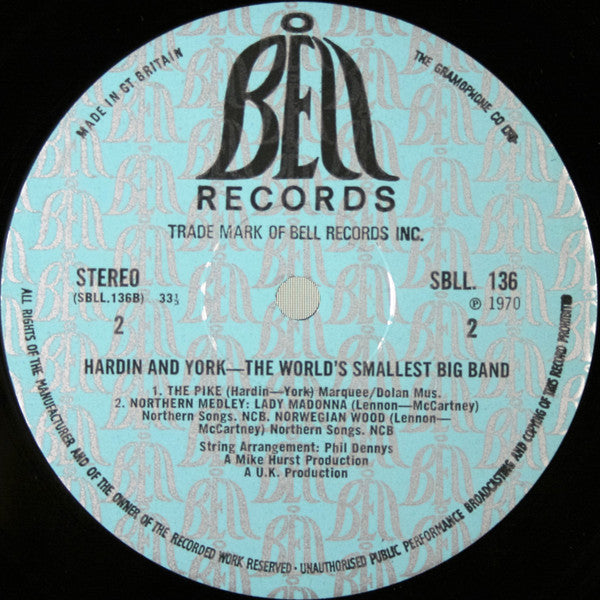 Hardin & York ~ The World's Smallest Big Band (Vinyl) - Djungel & Jazz