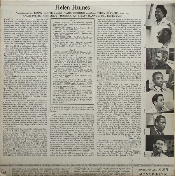 Helen Humes ~ Helen Humes (Vinyl) - Djungel & Jazz
