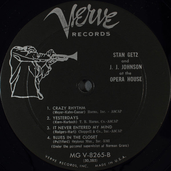 Stan Getz And J.J. Johnson ~ At The Opera House (Vinyl) - Djungel & Jazz
