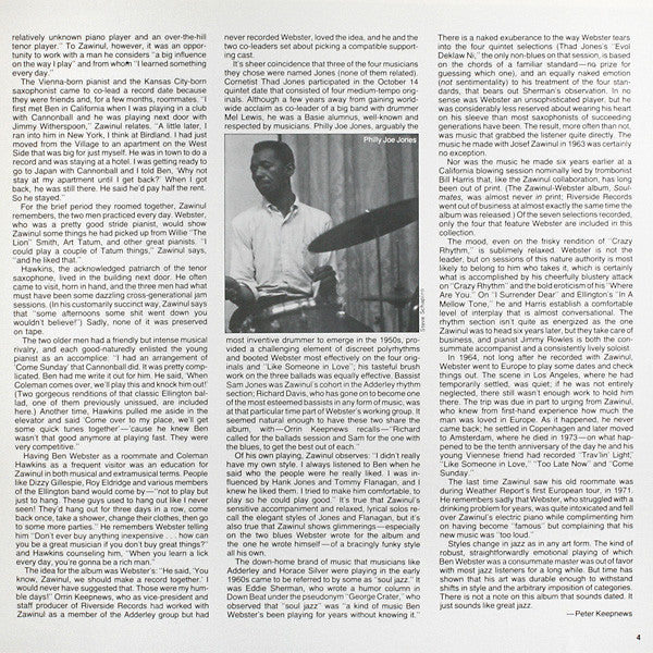Ben Webster & Joe Zawinul ~ Trav'lin' Light (Vinyl) - Djungel & Jazz