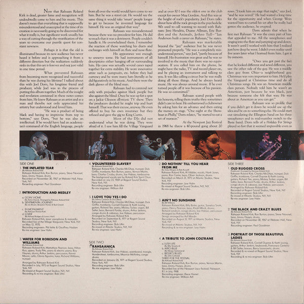 Roland Kirk ~ The Vibration Continues (A Retrospective Of The Years 1968 - 1976) (Vinyl) - Djungel & Jazz
