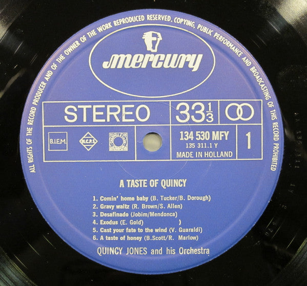 Quincy Jones And His Orchestra ~ A Taste Of Quincy (Vinyl) - Djungel & Jazz