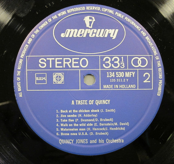 Quincy Jones And His Orchestra ~ A Taste Of Quincy (Vinyl) - Djungel & Jazz