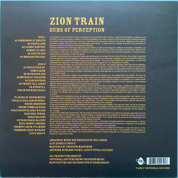 Zion Train ~ Dubs Of Perception (Vinyl) - Djungel & Jazz