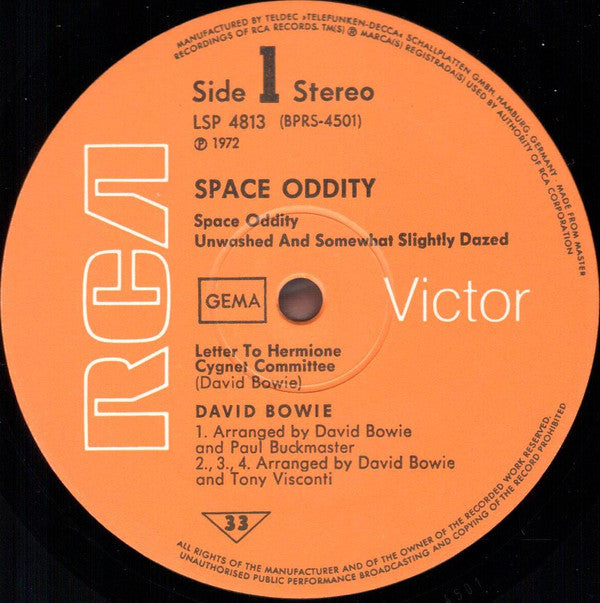 David Bowie : Space Oddity (LP, Album, RE)