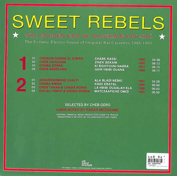 Various : Sweet Rebels - The Golden Era Of Algerian Pop-Raï (LP, Comp)