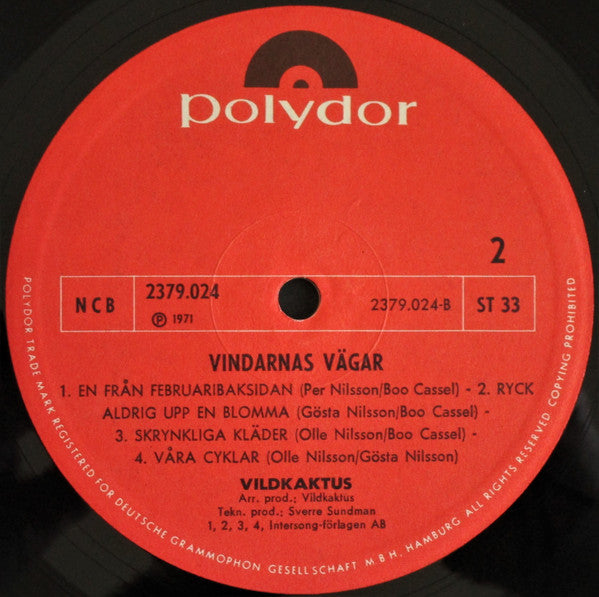 Vildkaktus : Vindarnas Vägar (LP, Album)