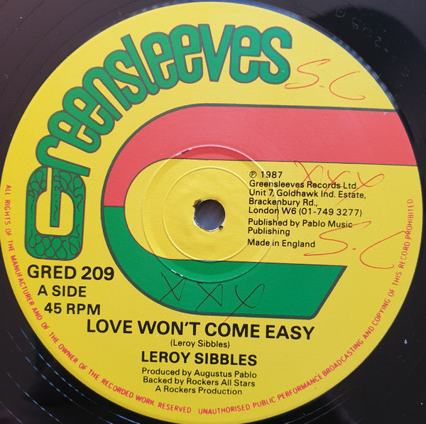 Leroy Sibbles / Jacob Miller : Love Won't Come Easy / Keep On Knocking (12", Single)