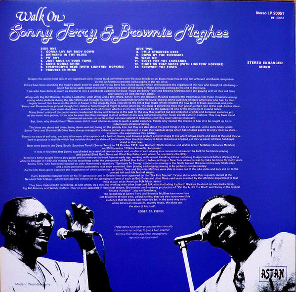 Sonny Terry & Brownie McGhee ~ Walk On (Vinyl) - Djungel & Jazz