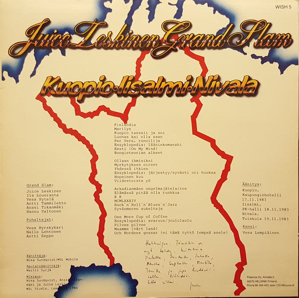 Juice Leskinen Grand Slam : Kuopio-Iisalmi-Nivala (2xLP, Album)