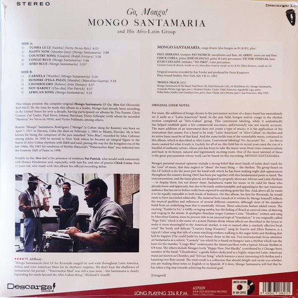 Mongo Santamaria And His Afro-Latin Group ~ Go, Mongo! (Vinyl) - Djungel & Jazz