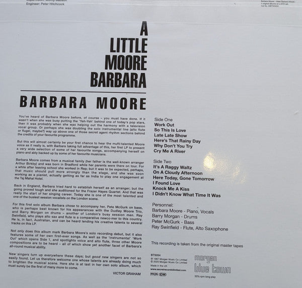 Barbara Moore ~ A Little Moore Barbara (Vinyl) - Djungel & Jazz