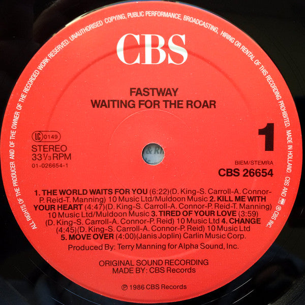 Fastway (2) : Waiting For The Roar (LP, Album)