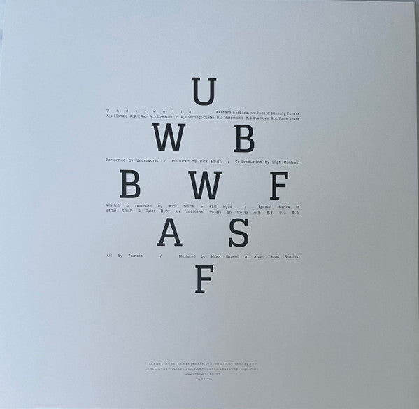 Underworld ~ Barbara Barbara, We Face A Shining Future (Vinyl) - Djungel & Jazz