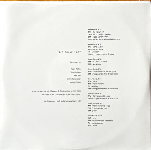 Big Brave : OST (LP, Album, Ltd, Cry)