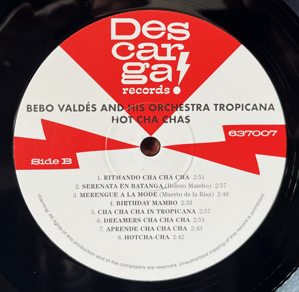 Bebo Valdés And His Orchestra Tropicana ~ Hot Cha Chas (Vinyl) - Djungel & Jazz