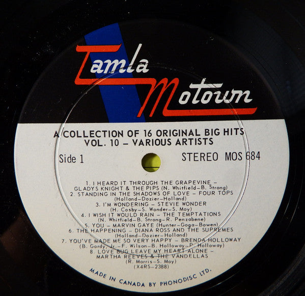 Various ~ The Motown Sound - 16 Big Hits Vol. 10 (Vinyl) - Djungel & Jazz