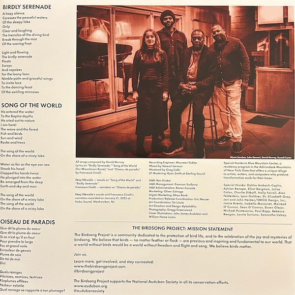 David Murray Quartet ~ Birdly Serenade (Vinyl) - Djungel & Jazz