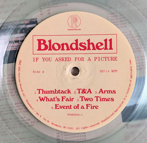 Blondshell ~ If You Asked For A Picture (Vinyl) - Djungel & Jazz