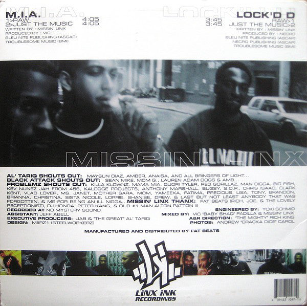 Missin' Linx ~ M.I.A. / Lock'd D (Vinyl) - Djungel & Jazz