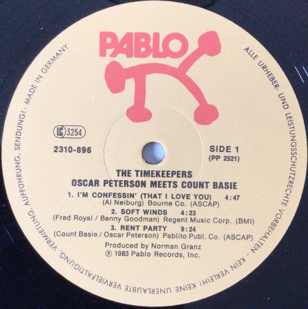 Count Basie Meets Oscar Peterson ~ The Timekeepers (Vinyl) - Djungel & Jazz