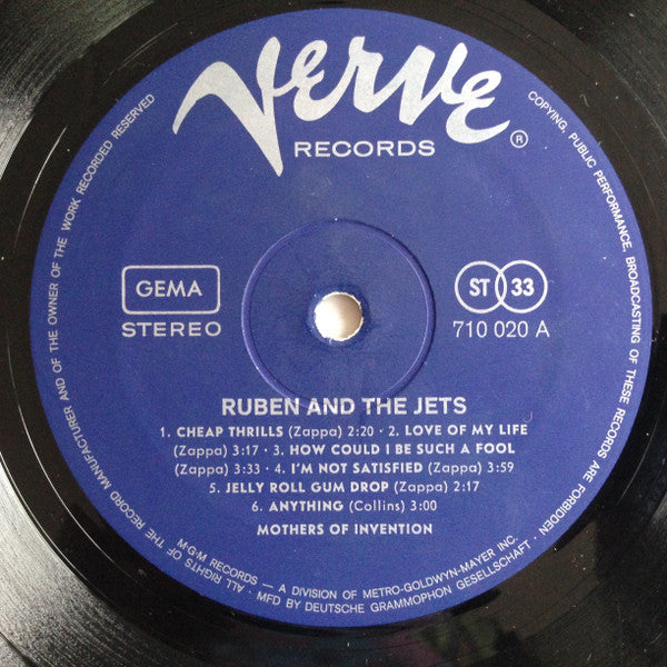 The Mothers ~ Cruising With Ruben & The Jets (Vinyl) - Djungel & Jazz