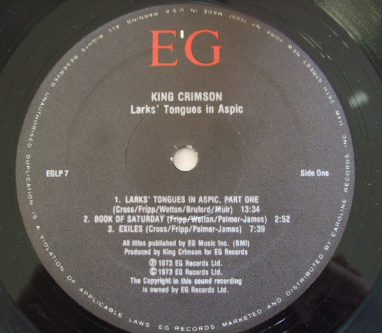King Crimson ~ Larks' Tongues In Aspic (Vinyl) - Djungel & Jazz
