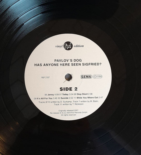 Pavlov's Dog ~ Has Anyone Here See Sigfried? (The Lost Third Pavlov's Dog Album) (Vinyl) - Djungel & Jazz