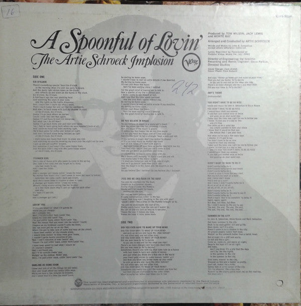 The Artie Schroeck Implosion ~ A Spoonful Of Lovin' (Vinyl) - Djungel & Jazz