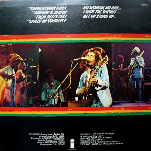 Bob Marley And The Wailers ~ Live! (Vinyl) - Djungel & Jazz