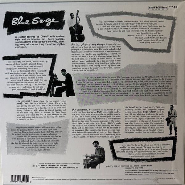Serge Chaloff ~ Blue Serge (Vinyl) - Djungel & Jazz