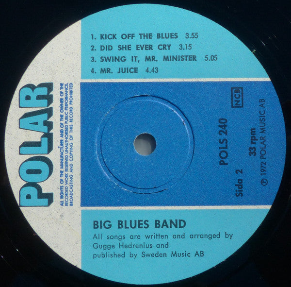 Gugge Hedrenius Big Blues Band ~ Blues Of Sweden (Vinyl) - Djungel & Jazz