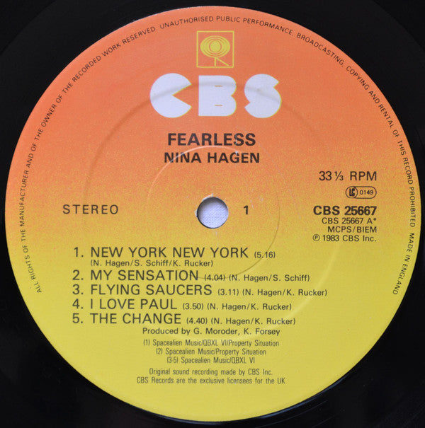 Nina Hagen ~ Fearless (Vinyl) - Djungel & Jazz