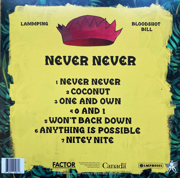 Lammping, Bloodshot Bill ~ Never Never (Vinyl) - Djungel & Jazz