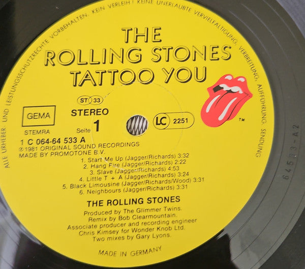 Rolling Stones = The Rolling Stones ~ Tattoo You (Vinyl) - Djungel & Jazz
