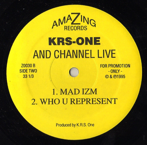 KRS-One And Channel Live : Maintain Your Focus (12", Promo)