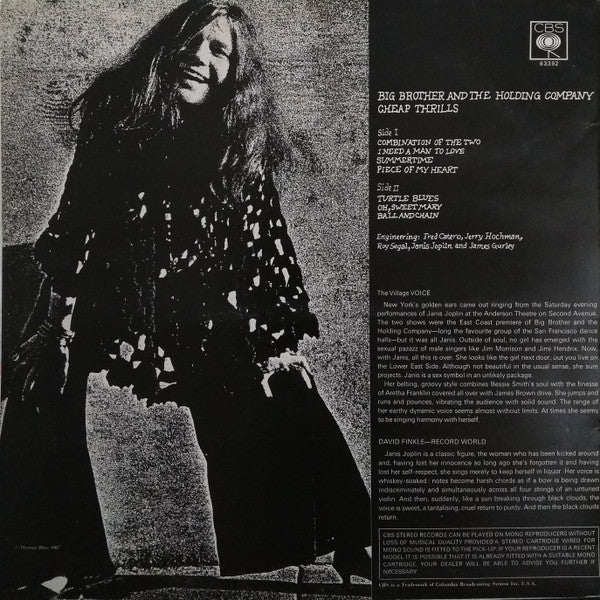 Big Brother & The Holding Company ~ Cheap Thrills (Vinyl) - Djungel & Jazz