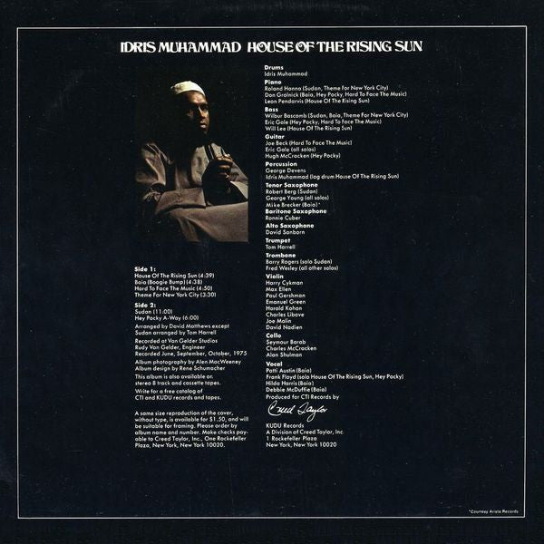 Idris Muhammad ~ House Of The Rising Sun (Vinyl) - Djungel & Jazz