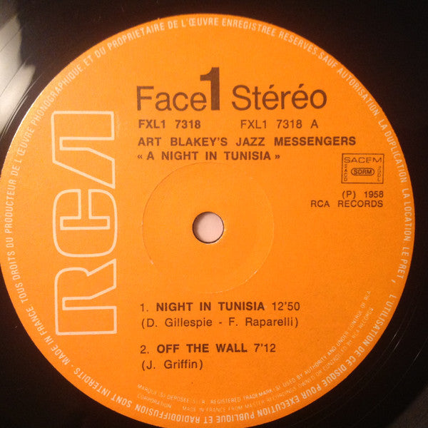 Art Blakey's Jazz Messengers ~ A Night In Tunisia (Vinyl) - Djungel & Jazz