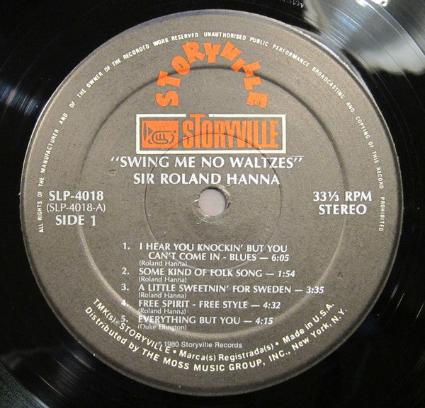 Roland Hanna ~ Swing Me No Waltzes (Vinyl) - Djungel & Jazz