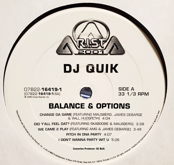 DJ Quik : Balance & Options (2xLP, Album)