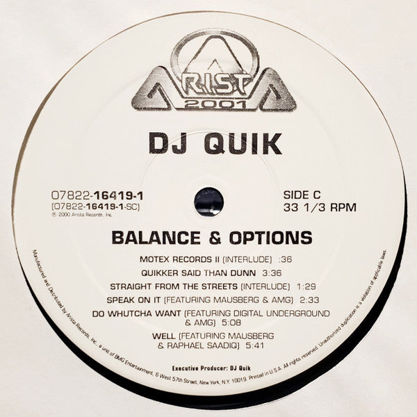 DJ Quik : Balance & Options (2xLP, Album)